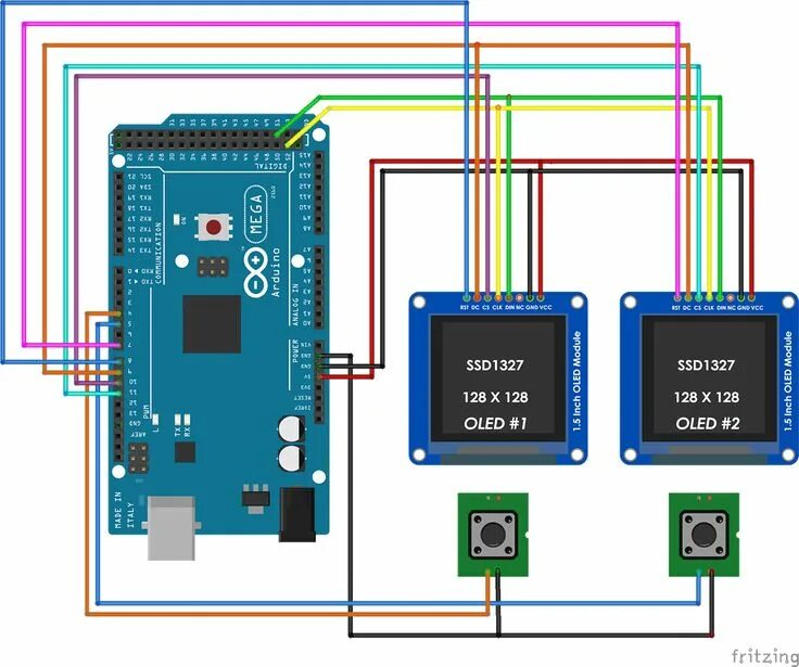 Подключение нескольких устройств по i2c к arduino multiple_spi_display_arduino Arduino, Arduino board, Tact switch