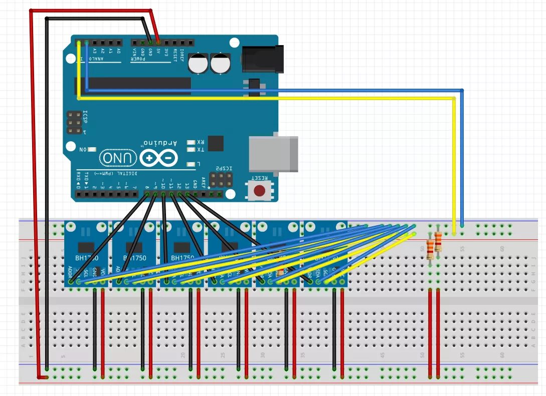 Подключение нескольких устройств по i2c к arduino sensors - Connecting two Arduinos via I2C while I2C Pins A4/A5 are already in us