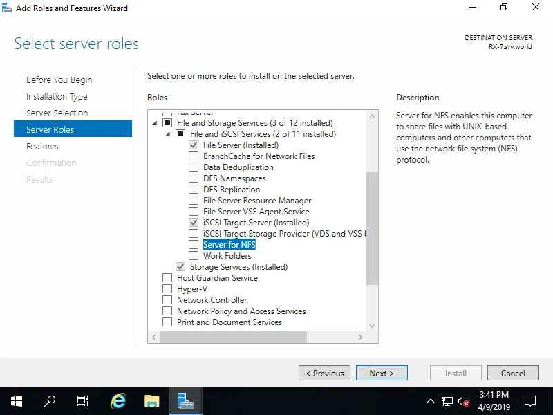 Подключение nfs windows 10 Windows Server 2019 : NFS Server : Install : Server World