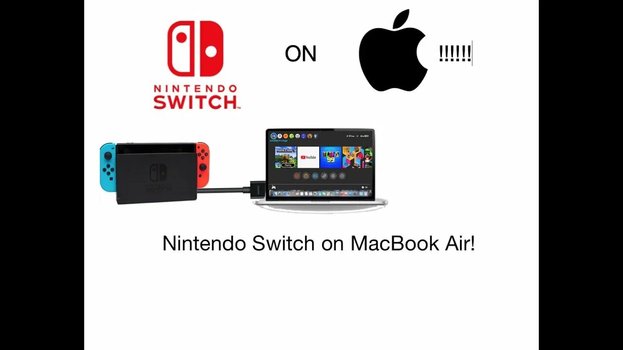 Подключение nintendo switch к компьютеру How to play Nintendo Switch on MacBook Air - YouTube