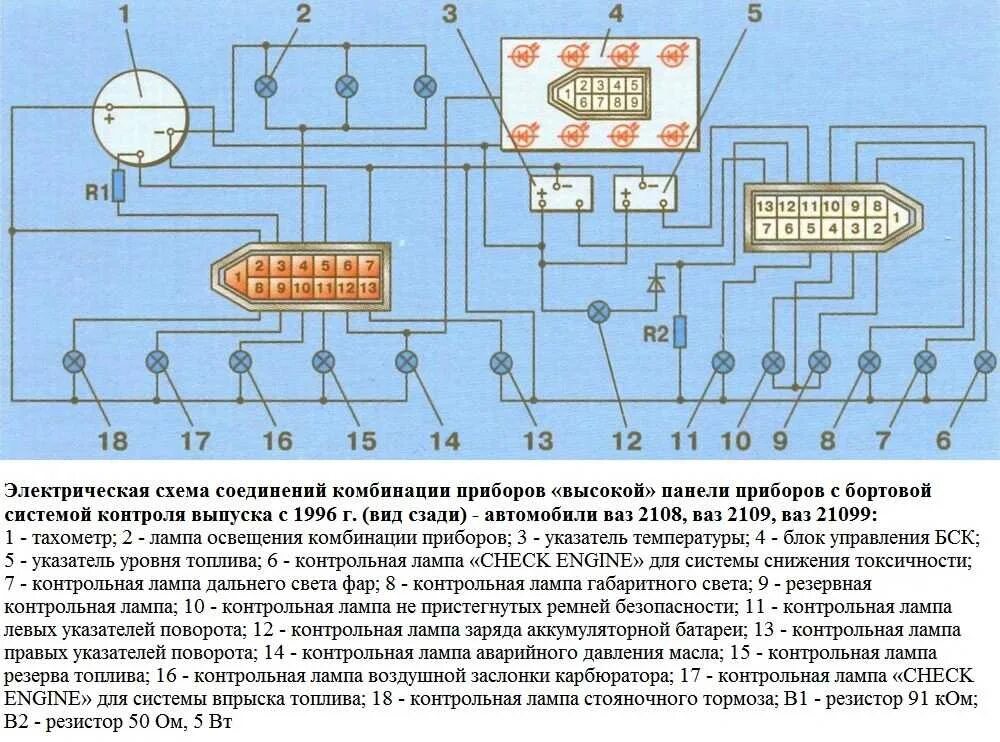 Подключение низкой панели ваз Чем отличается щиток приборов ваз 2109 карбюратор и инжектор - фото - АвтоМастер