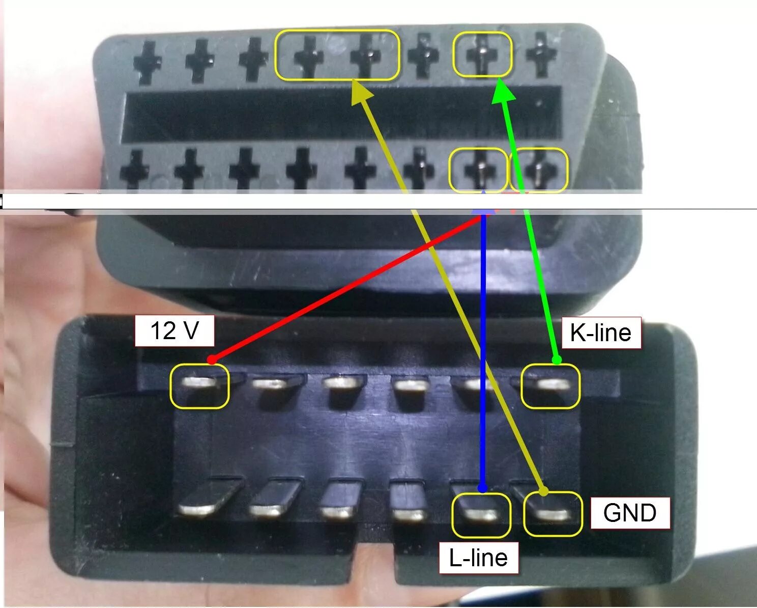 Подключение обд 1 OBD2 кабель своими руками и переходник GM12 - OBD2 - Lada 21120, 1,6 л, 2002 год