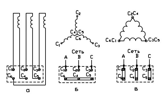 Подключение обмоток двигателя Схема асинхронного двигателя в звезда звезда: найдено 87 картинок