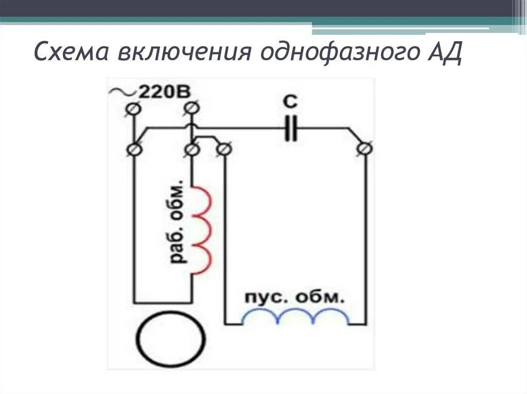 Подключение обмоток однофазного двигателя с двумя конденсаторами Подключение однофазного двигателя: схемы, проверка, видео