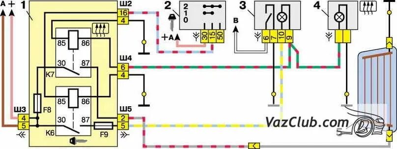 Подключение обогрева стекла ваз Схема системы обогрева заднего стекла ВАЗ 2110,11,12 - Lada 21120, 1,5 л, 2001 г