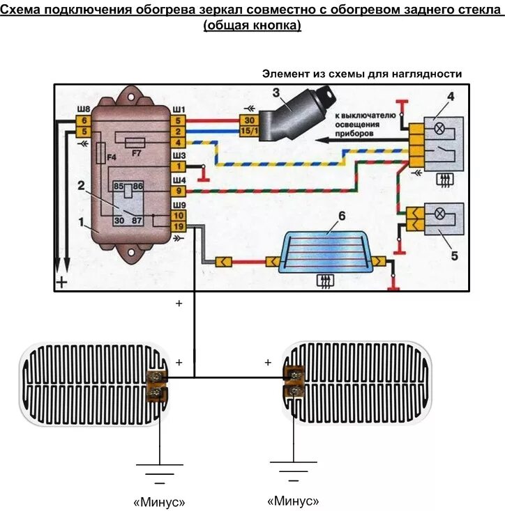 Подключение обогрева заднего стекла калина Неожиданный обогрев боковых зеркал заднего вида - Lada 2115, 1,5 л, 2005 года эл