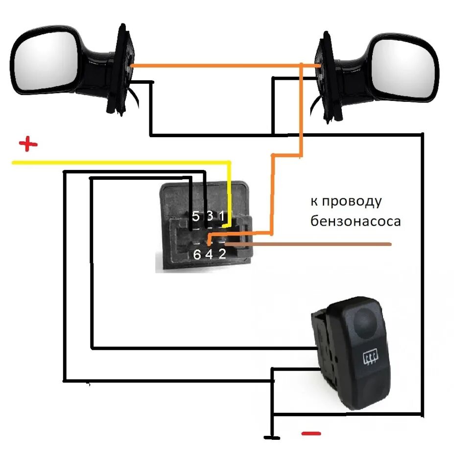 Подключение обогрева зеркал рено сандеро 1 Обогрев зеркал Ларгус - Lada Ларгус, 1,6 л, 2020 года тюнинг DRIVE2