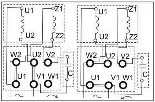 Подключение однофазного двигателя аиру 71 е Подключение асинхронного и коллекторного двигателя СМА