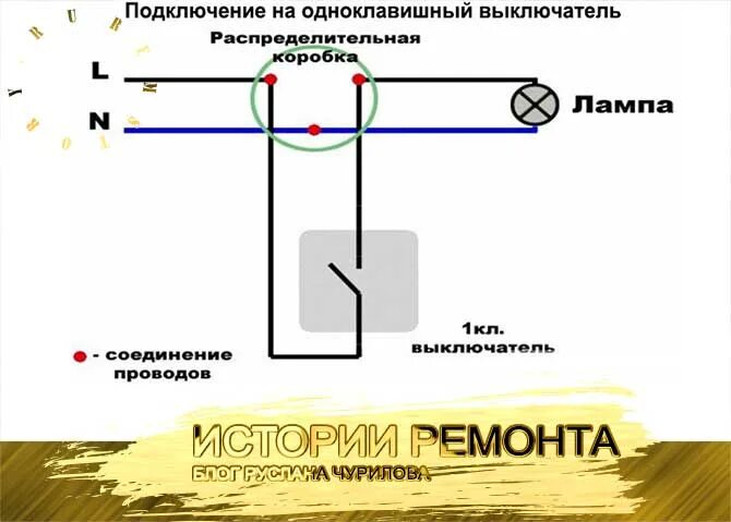 Подключение одноклавишного выключателя 4 house Выключатель одноклавишный: назначение, схема подключения проводов