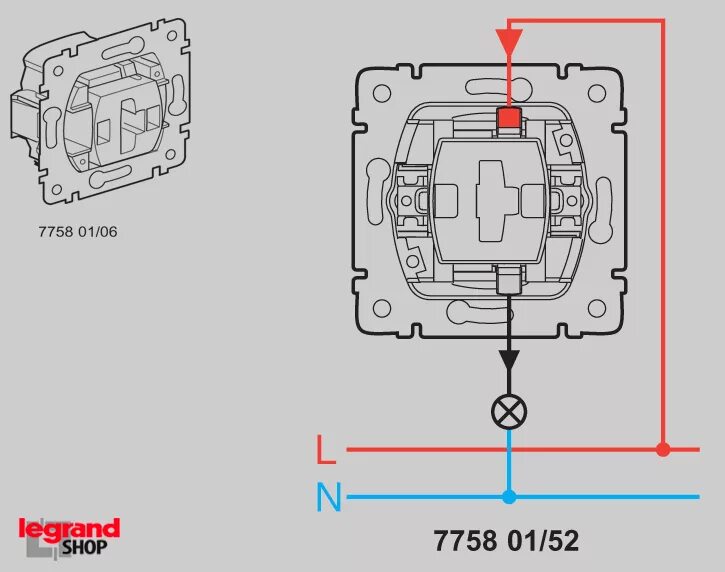 Подключение одноклавишного выключателя легран 775801 механизм выключателя 1-кл. Galea Life. Розетки, выключатели легранд галея