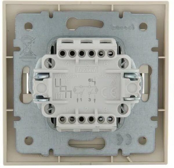 Подключение одноклавишного выключателя лезард Выключатель 2-кл. СП Deriy 10А с подсветкой крем. LEZARD 702-0303-112 купить с д