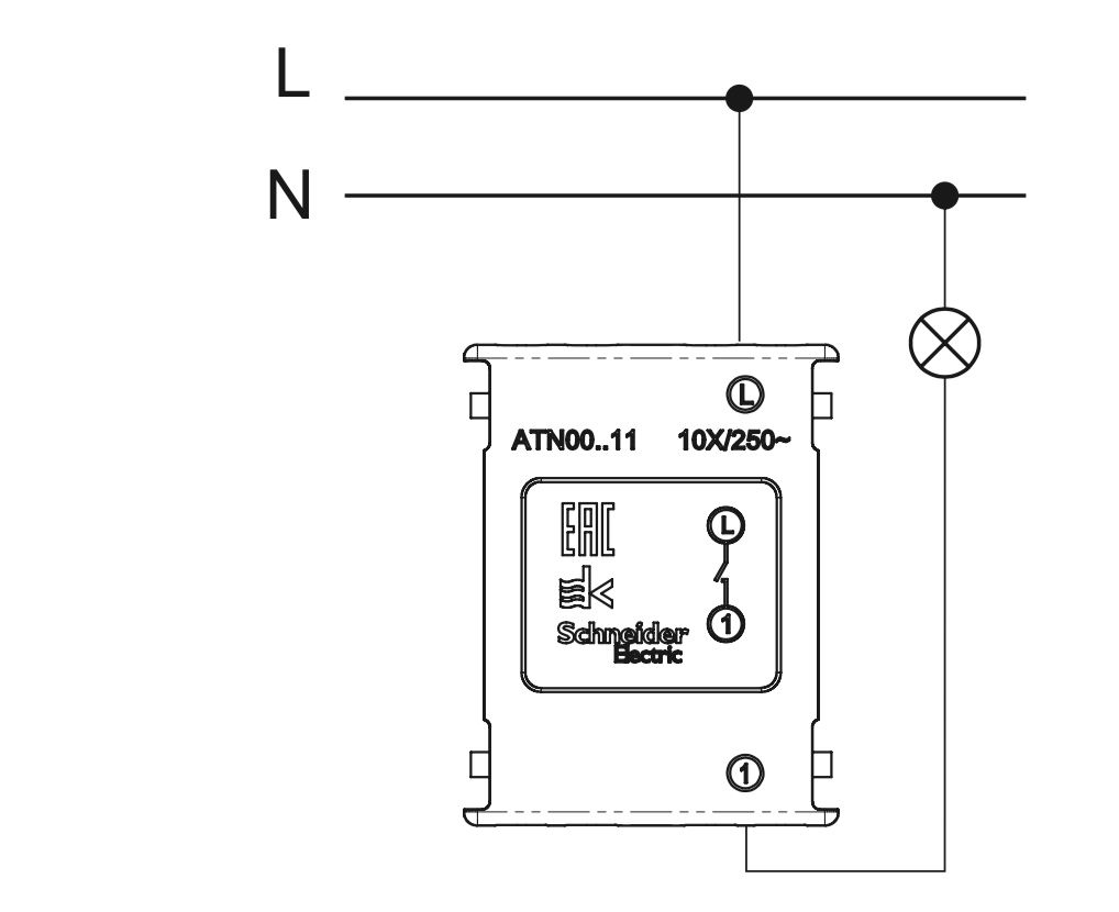 Подключение одноклавишного выключателя schneider схема Купить - Выключатель 1-кл, изумруд - Systeme Electric - AtlasDesign - ATN000811