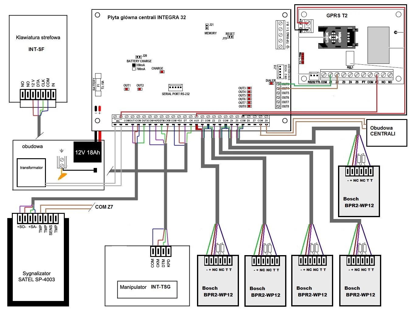 Подключение охранного датчика First Attempt at Connecting Integra 32 Alarm Control Panel at Home - Feedback Ap