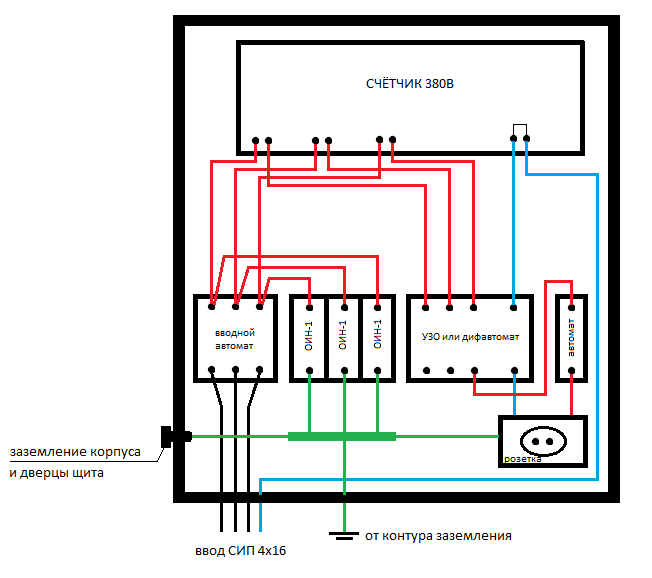 Подключение оин 1 в однофазной сети Схема подключения электросчетчика с опн