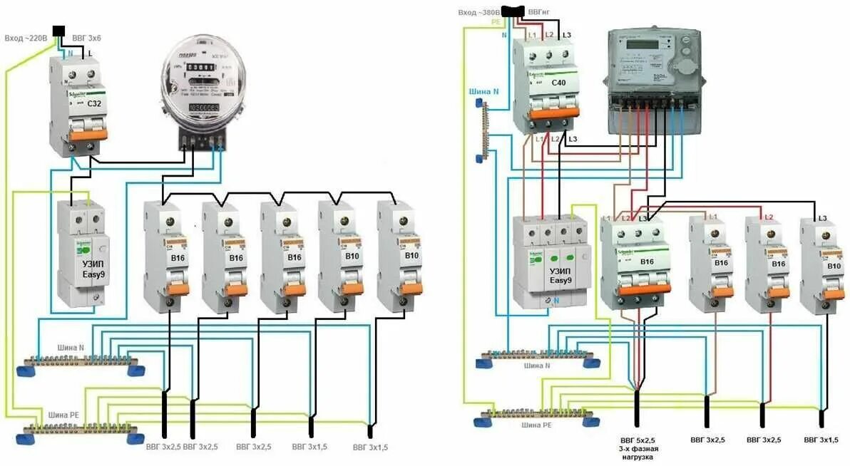 Подключение оин 1 в однофазной сети Узип 3 фазный фото - DelaDom.ru