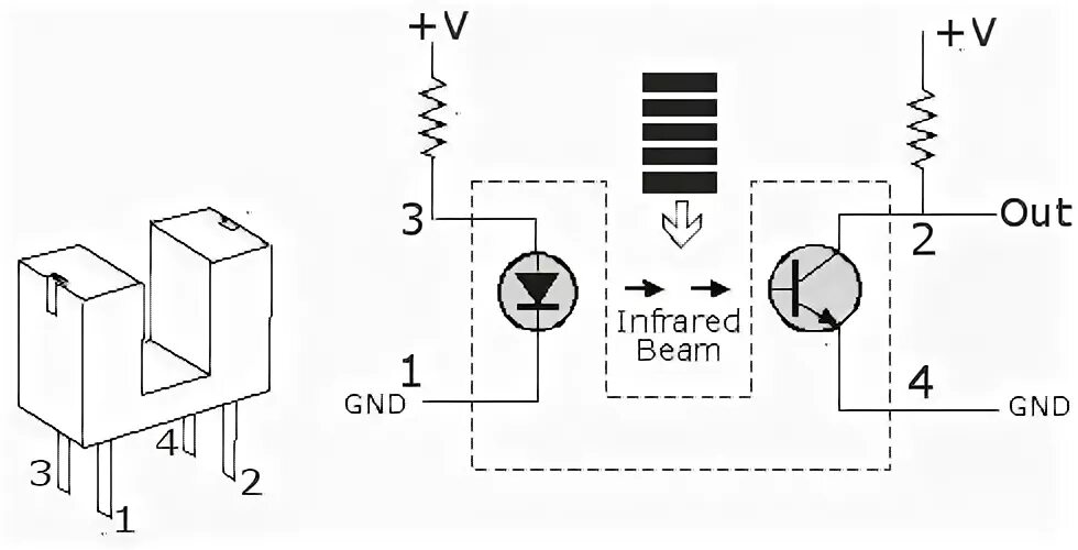 Подключение оптического датчика Подключение оптического энкодера к Arduino Электронная схема, Электроника, Ардуи