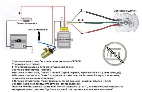 Подключение оптического датчика на коммутатор ваз Электронная система зажигания для мотоциклов: основные принципы работы и подключ