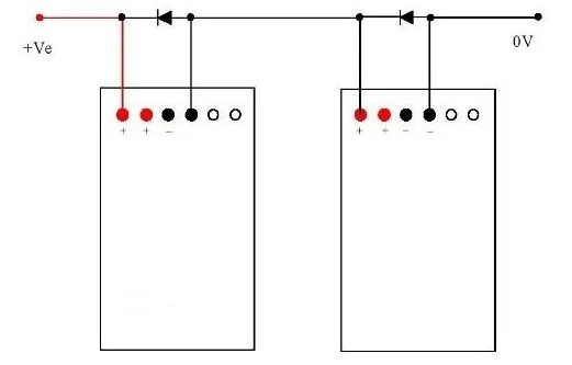 Подключение от двух источников Connecting Mean Well Power Supplies in Series - Power Supplies (off-board) - Ele