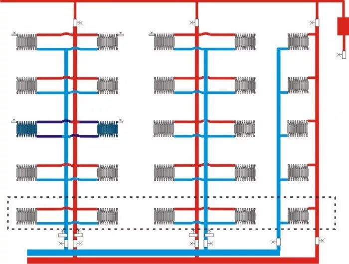 Подключение отопления в многоэтажных домах Схема центрального отопления: как подключается горячее водоснабжение