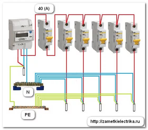 Подключение озу в щитке схема Сколько узо ставить в частном доме HeatProf.ru