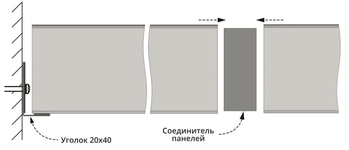 Подключение панелей на столе Кубообразный подвесной потолок "Униформ" купить в Москве - (495) 22-11-229 SOFFI