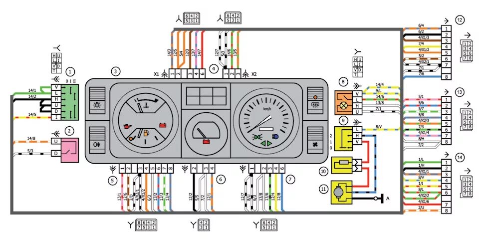 Подключение панели 2105 Тахометр в 2105 - Lada 21051, 1,2 л, 1992 года аксессуары DRIVE2