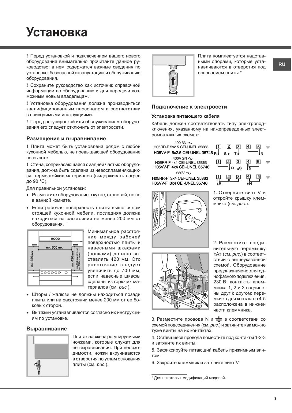 Подключение панели ariston Hotpoint Ariston H5VSH2A (X): Instruction manual and user guide in Russian