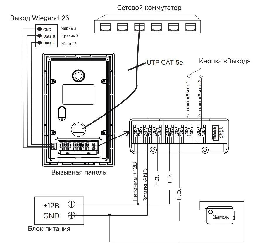 Подключение панели бевард basIP BA-12B (серебро/silver) многокнопочная IP вызывная панель на 12 абонентов 