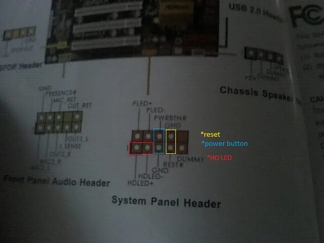 Подключение панели к материнской плате asrock asrock M3A 770DE no post help please