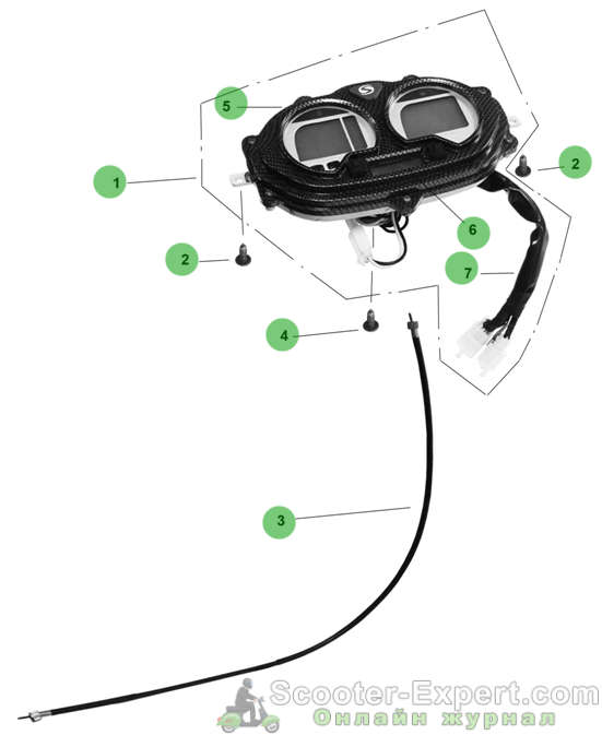 Подключение панели приборов для скутера Цифровая приборная панель скутера - устройство и особенности - Скутер-эксперт
