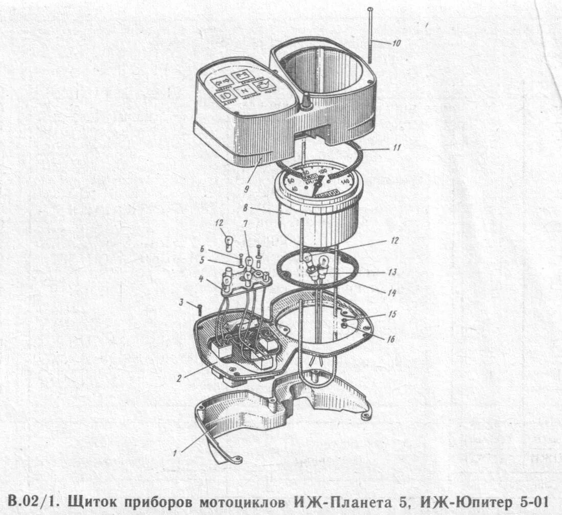 Подключение панели приборов планета 5 Детали: щиток приборов мотоциклов ИЖ-Планета -4 , -5 и ИЖ-Юпитер -5, -5-01.