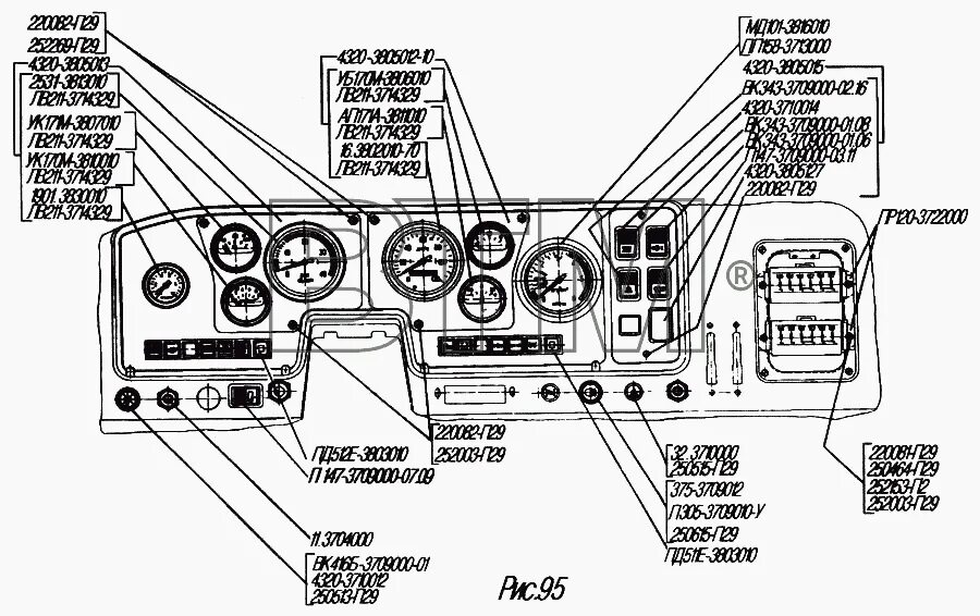 Подключение панели приборов урал 4320 Панель приборов УралАЗ УРАЛ-4320-31 - ООО "ВТМ" - автозапчасти для грузовых авто