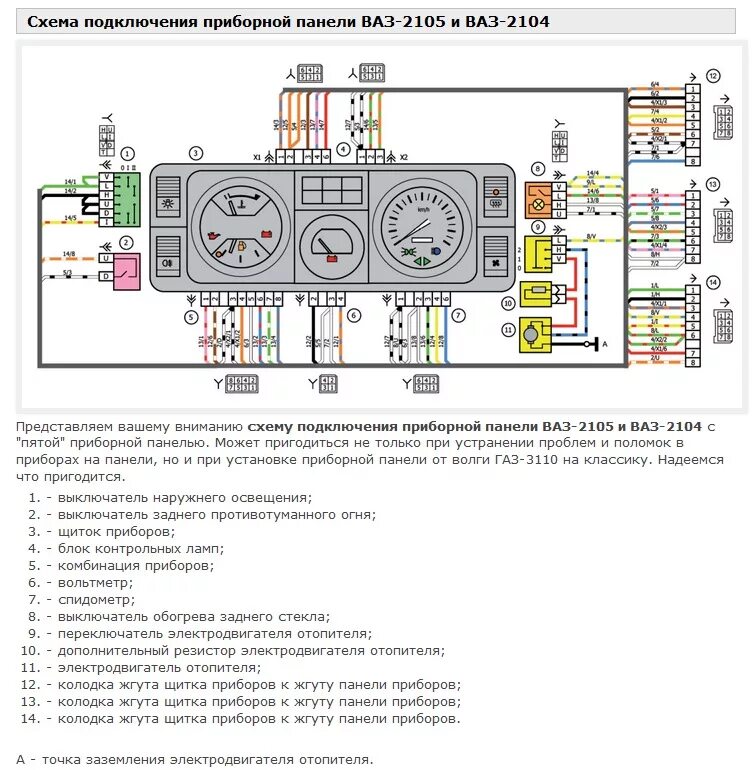 Подключение панели приборов ваз 2105 Проводка ч.1 - ЛуАЗ 969, 1,5 л, 1983 года своими руками DRIVE2
