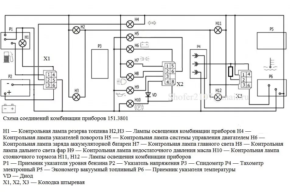 Подключение панели приборов ваз 2107 Типы комбинаций приборов 2107 - DRIVE2