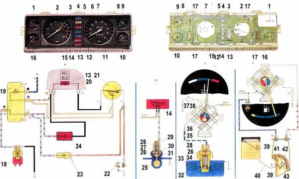 Подключение панели приборов ваз 2107 карбюратор Не работает тахометр на ВАЗ 2107 - 1 ответ