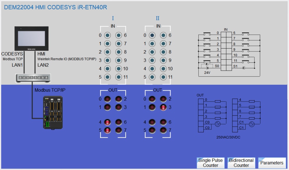 Подключение панели weintek Как подключить HMI к iR-ETN40R (CODESYS)