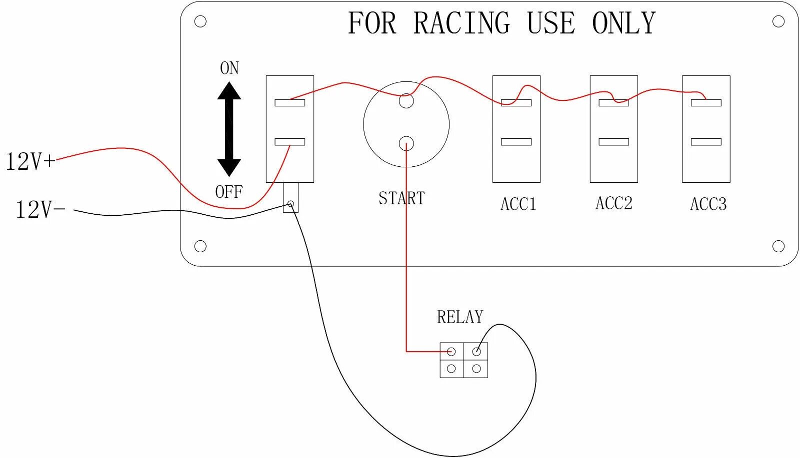 Подключение панели зажигания ✔ Pactrade Marine Racing Car Ignition Switch Panel Engine Start Button 3 Toggle 