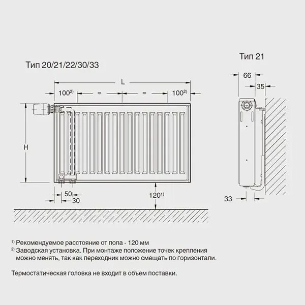 Подключение панельных радиаторов buderus Радиатор Buderus VK-Profil 21/400/2000 нижнее подключение нержавеющая сталь в Бе