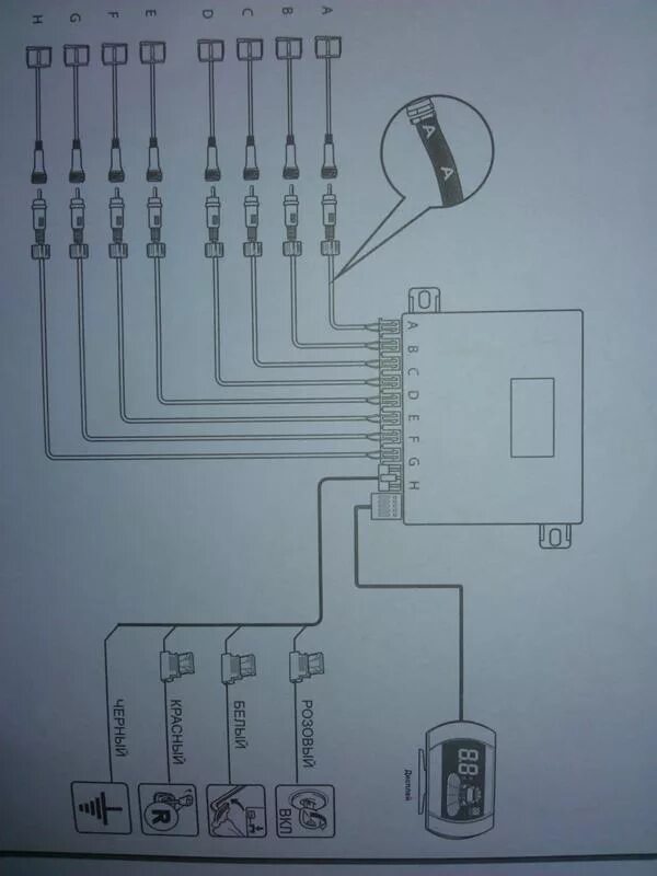 Подключение парктроника на 8 датчиков Ответы Mail.ru: Подключение PARKMASTER 8-FJ-27