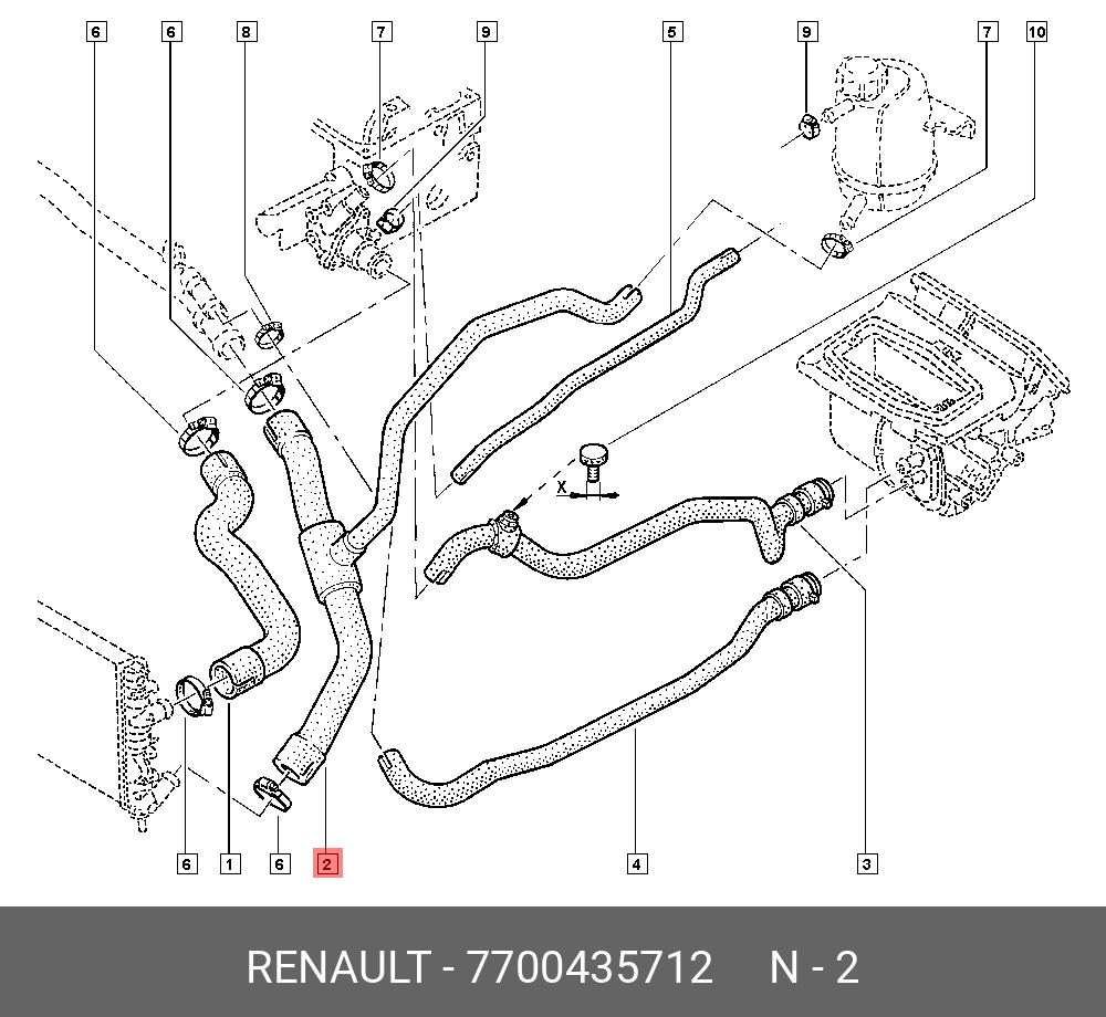 Подключение патрубков печки рено сценик 1 RENAULT 7700435712 Шланг радиатора - купить в Екатеринбурге