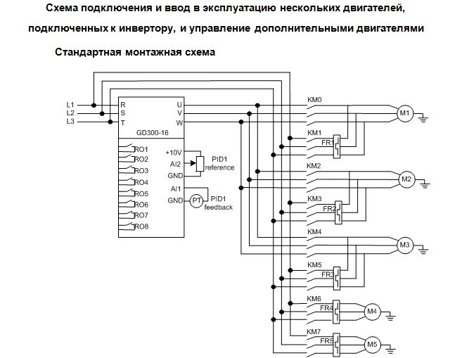 Подключение пч к двигателю Преобразователь частоты INVT GD300-16-5R5G/7R5P-4 в Краснодаре INVT