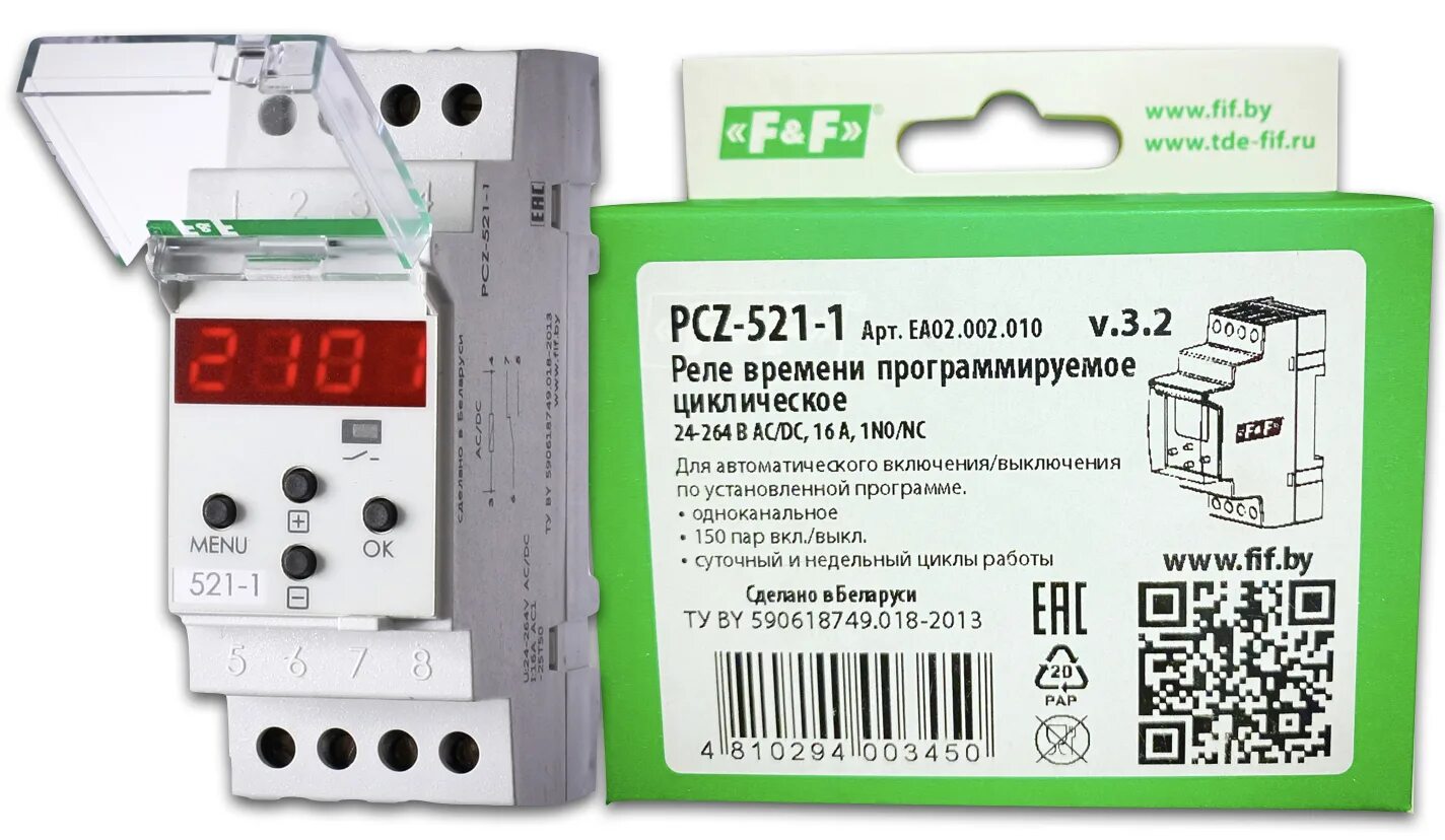 Подключение pcz 525 1 Реле времени PCZ-521-1 (EA02.002.010) - купить по выгодной цене в интернет-магаз