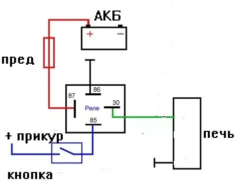 Подключение печки через реле Дополнительная печка(Часть 3 "Подключение и управление доп.печкой") - Great Wall