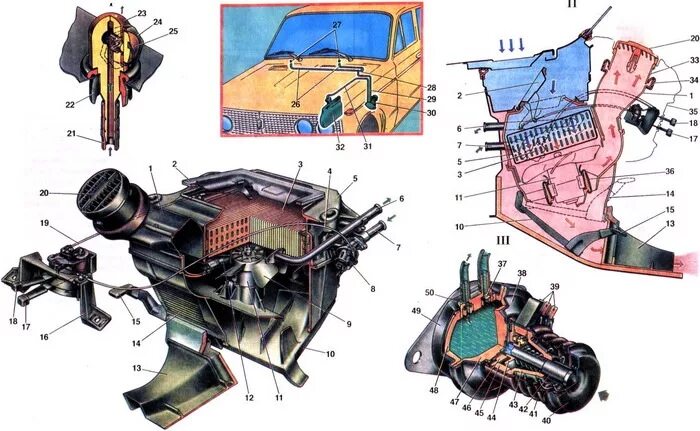 Подключение печки ваз 2101 21. Отопитель и омыватель ВАЗ 2106 - DRIVE2