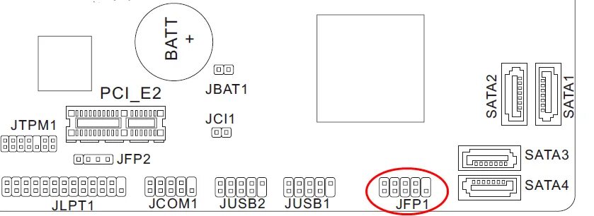 Подключение передней панели к материнке msi Jcom1 на материнской плате что это