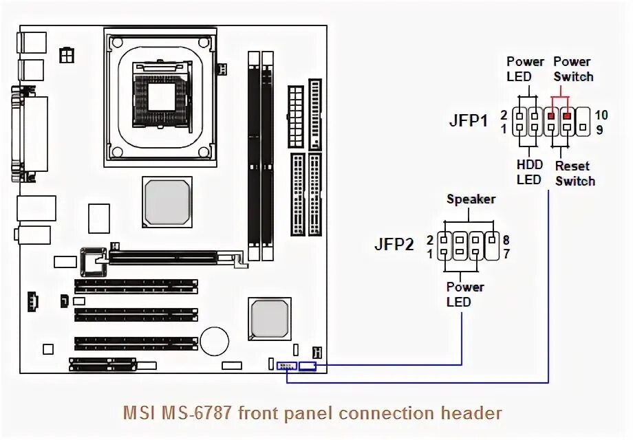 Подключение передней панели к материнской msi Jfp1 распиновка: jfp1 и jfp2 на материнской плате - Производство и поставка элек