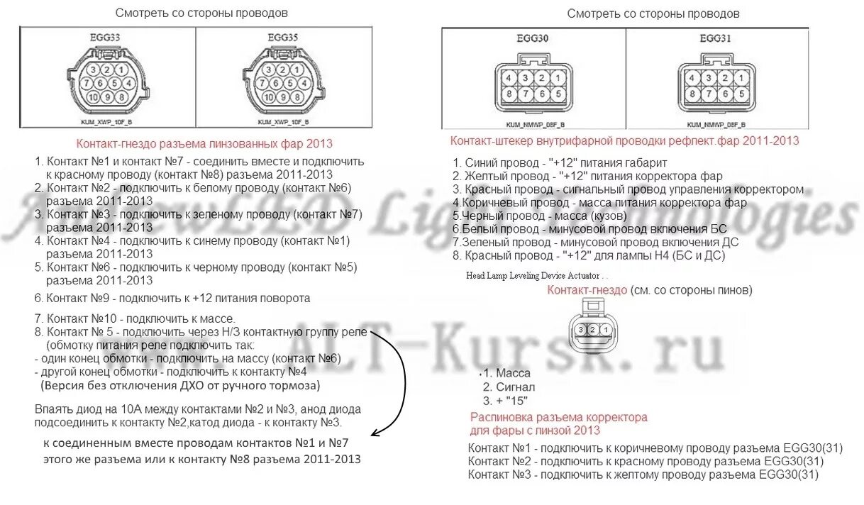 Подключение передних фар хендай солярис 1 Мануал по изготовлению переходника "Рефлекторная фара 2011-2013 == линзованная ф