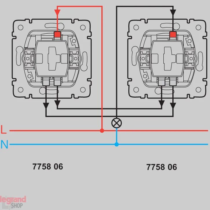 Подключение переключателя проходного легран 775806 механизм выключателя универсального (проходного) Galea Life. Розетки, вык