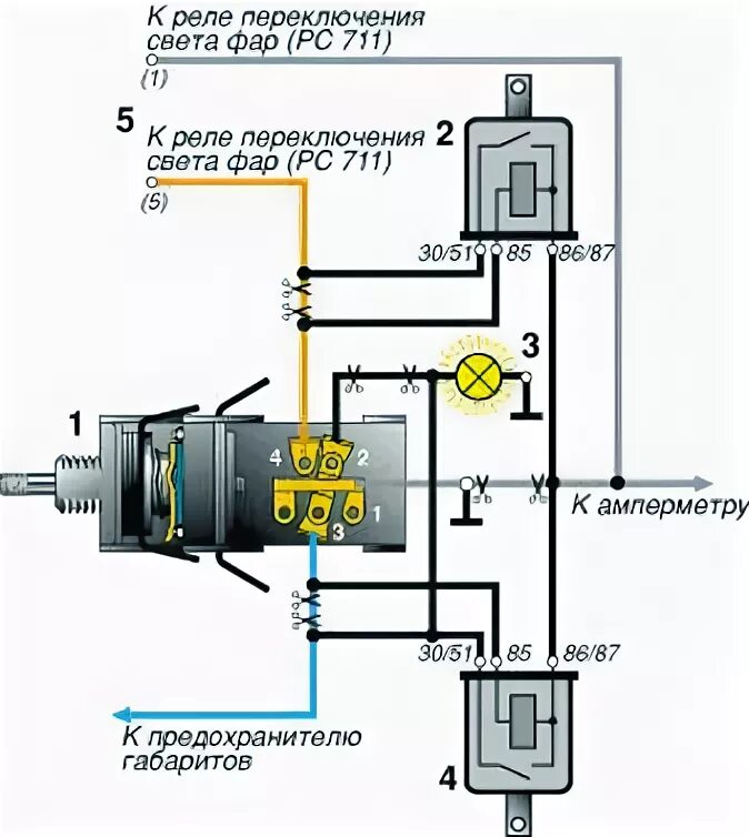 Подключение переключателя света 3110 Схема развязки на реле для ЦПС