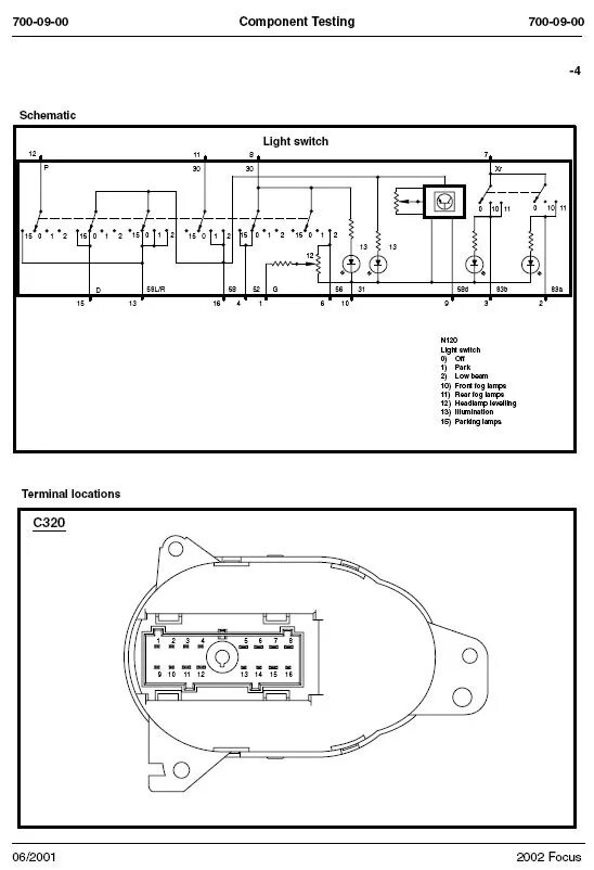 Подключение переключателя света форд g952a Переключатель света фар. Что внутри - Ford Focus I Hatchback, 2 л, 2004 года эле